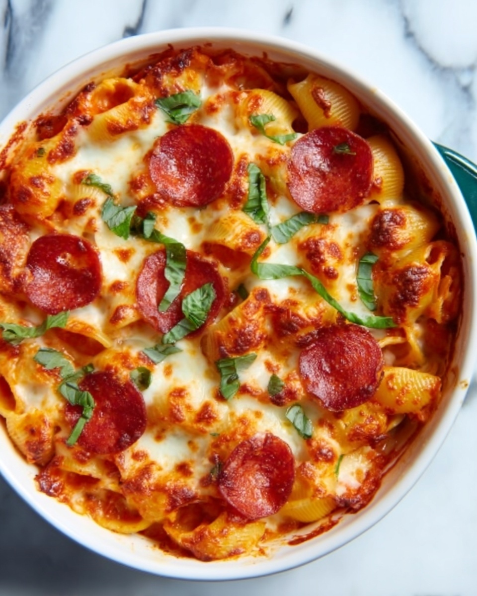 Cheesy Pepperoni Pasta Bake Recipe - Recipe Image