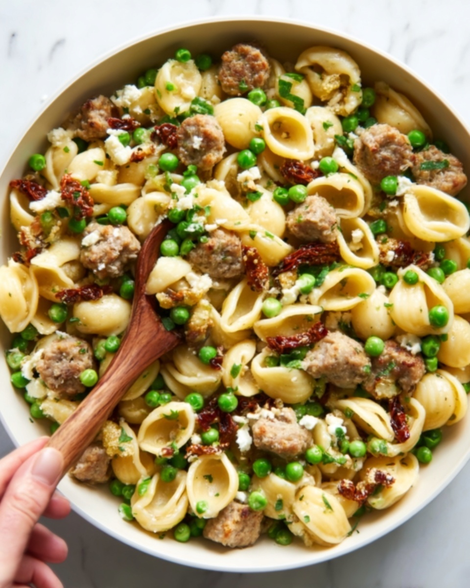 Sausage and Pea Pasta Recipe - Recipe Image