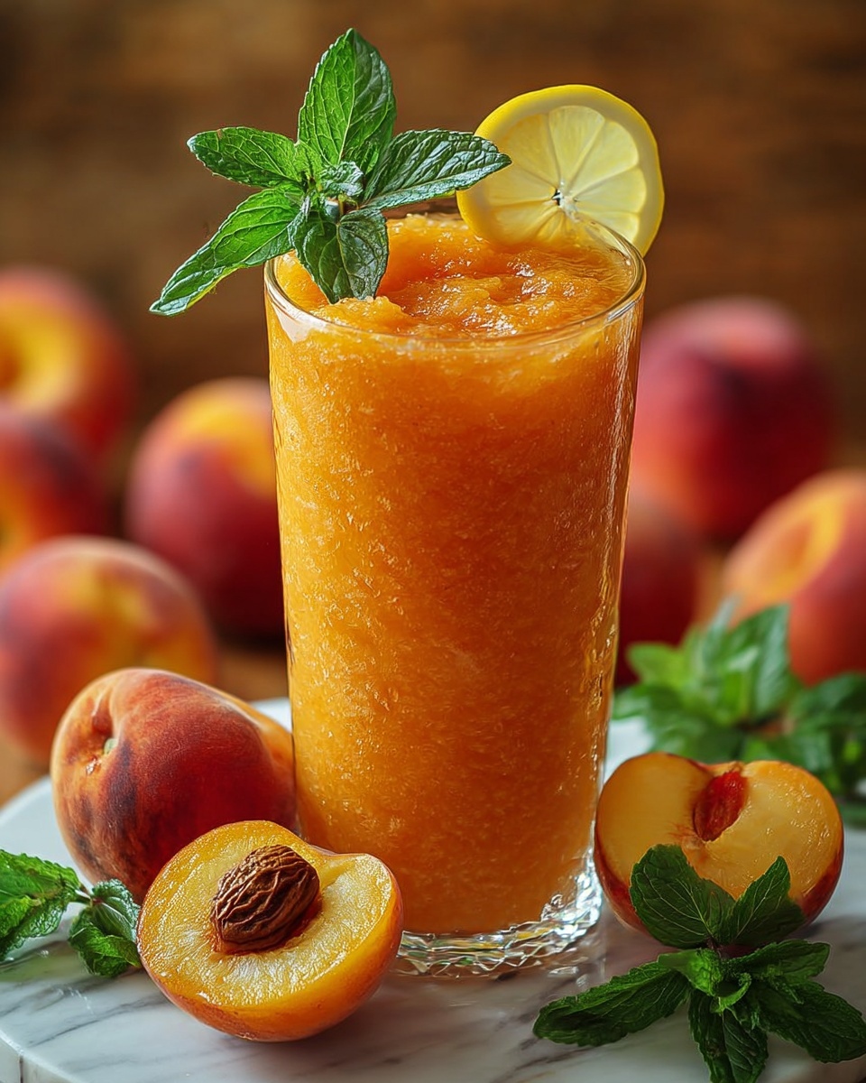 Peach Lemonade Slushie Recipe - Recipe Image