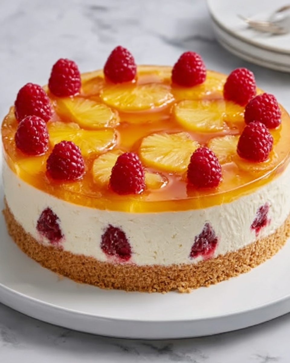 Pineapple Upside-Down Cheesecake Cake Recipe - Recipe Image