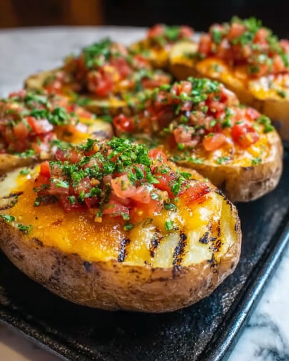 Grilled Baked Potatoes Recipe - Recipe Image