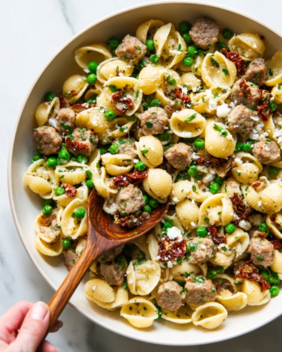 Sausage and Pea Pasta Recipe - Recipe Image