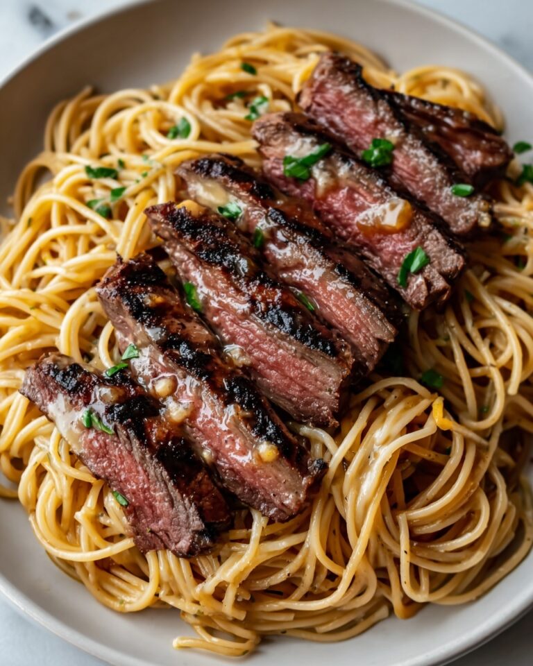 Garlic Butter Steak Lightning Noodles Recipe