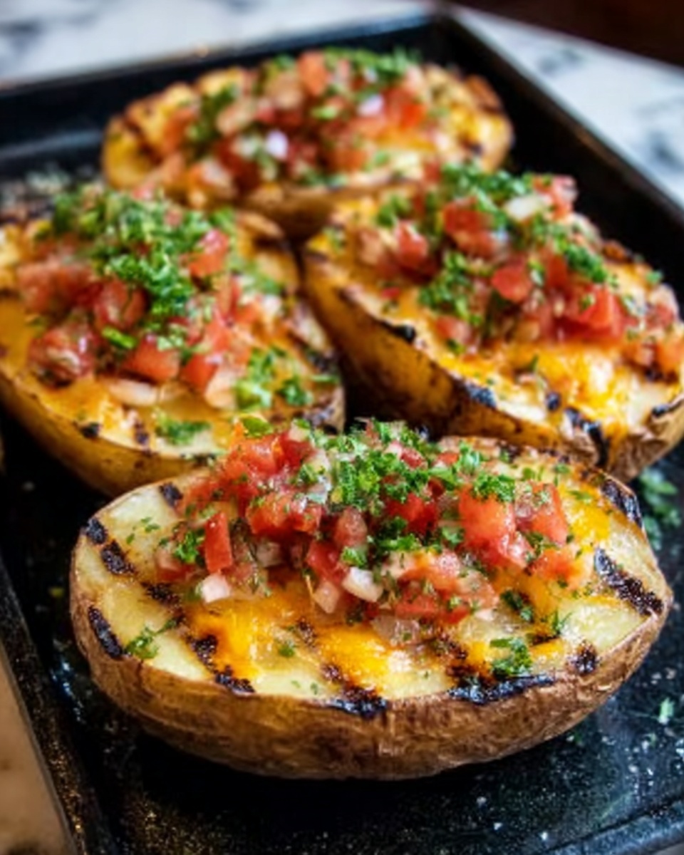 Grilled Baked Potatoes Recipe - Recipe Image