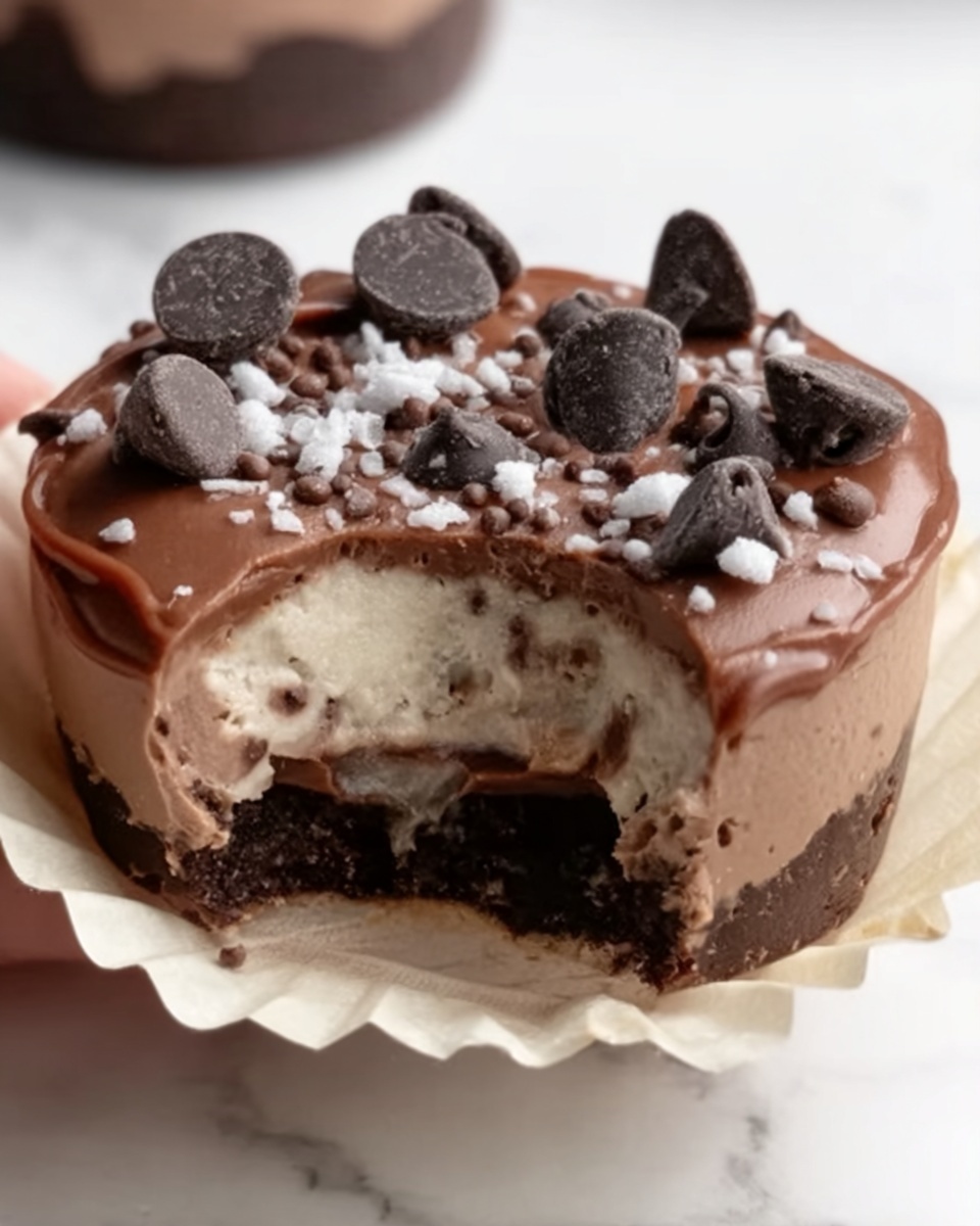 Protein Cookie Dough Chocolate Yogurt Cookies (No Bake + Plant Based!) Recipe - Recipe Image