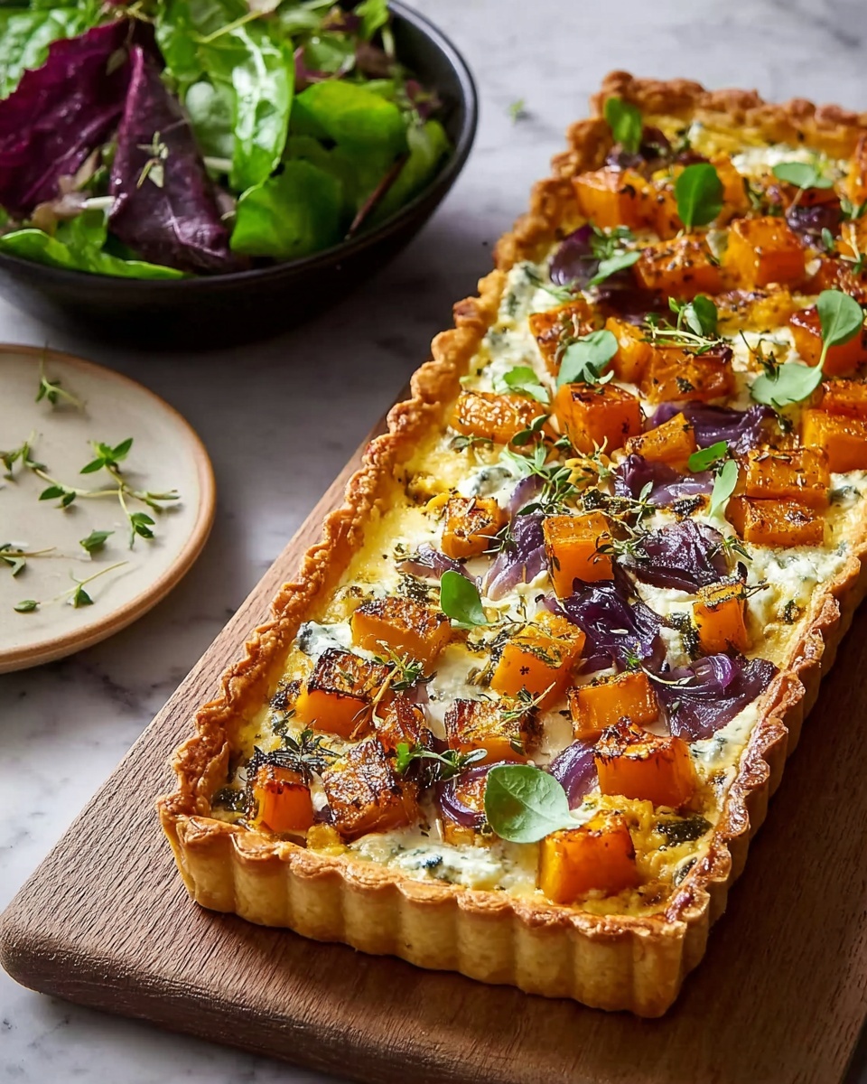 Sweet Potato, Feta & Caramelized Onion Tart Recipe - Recipe Image