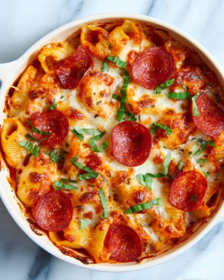 Cheesy Pepperoni Pasta Bake Recipe