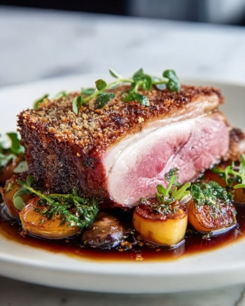 Herb-Crusted Roasted Leg of Lamb Recipe - Recipe Image