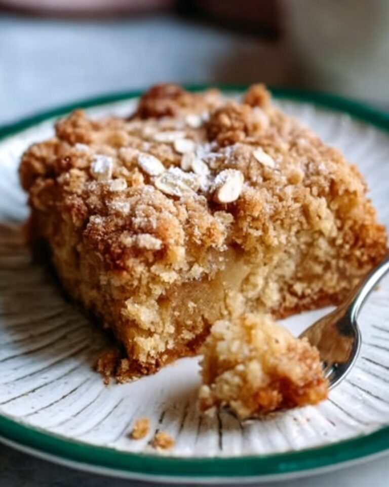 Healthy Breakfast Oatmeal Apple Cake Recipe