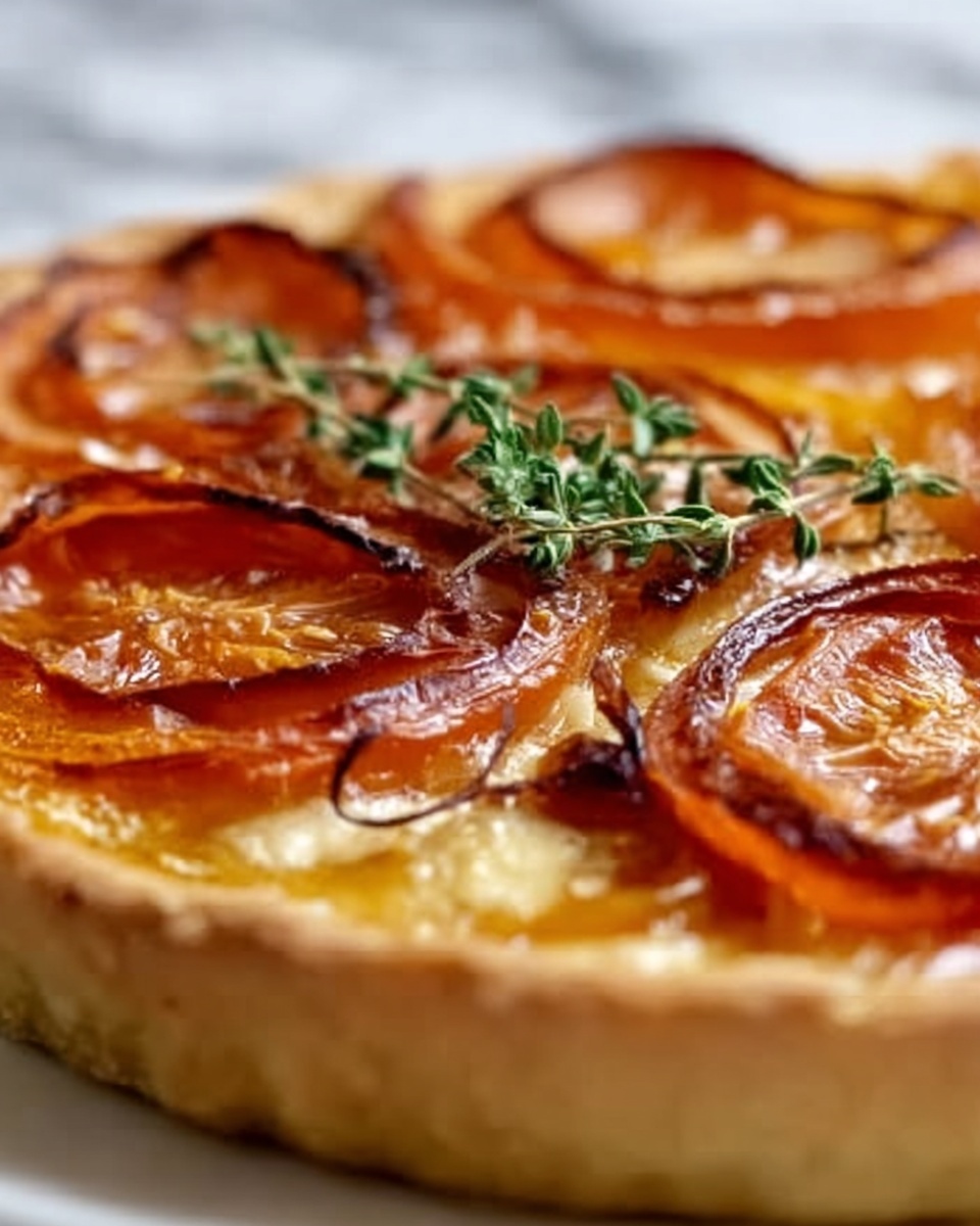 Beefsteak Tomato Tart with Caramelized Onions & Thyme Recipe - Recipe Image