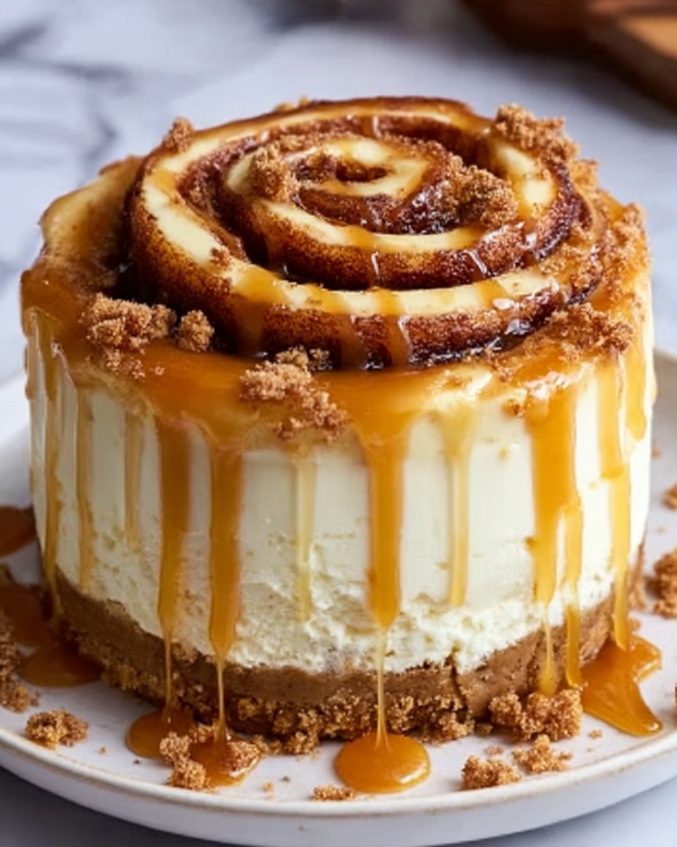 Cinnamon Roll Honeybun Cheesecake Recipe - Recipe Image