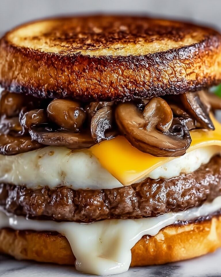 Mushroom Swiss Patty Melt Recipe