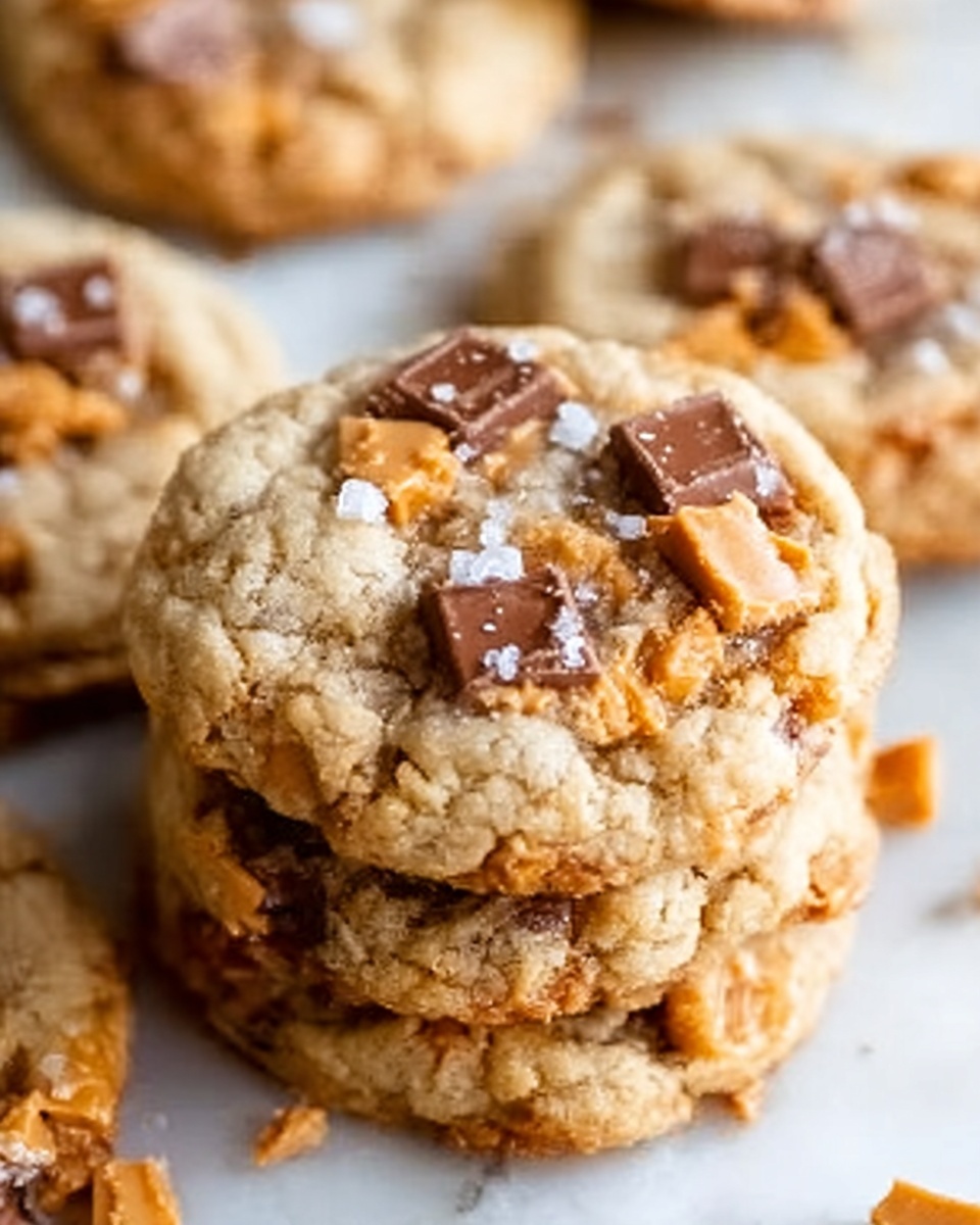 Chewy Peanut Butter Butterfinger Cookies Recipe - Recipe Image