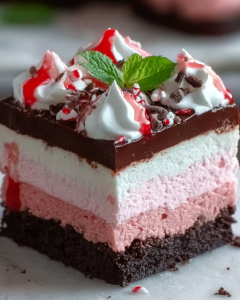 Decadent Layers of Chocolate and Peppermint Bliss Recipe - Recipe Image