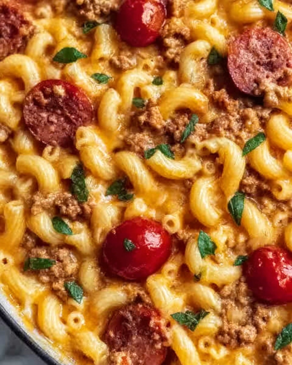 Loaded Chili Cheese Dog Pasta Recipe - Recipe Image