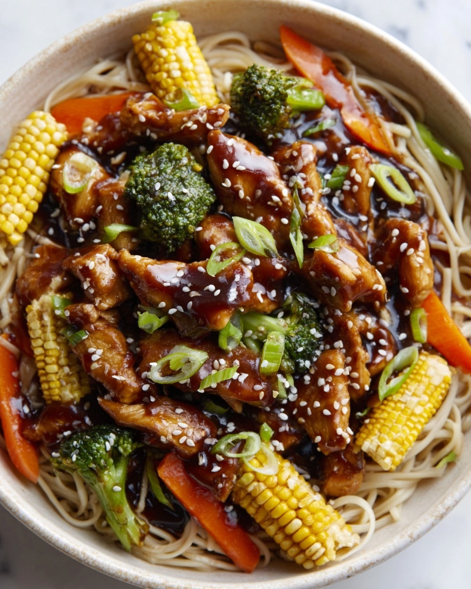 Honey Sesame Chicken Noodle Bake Recipe - Recipe Image