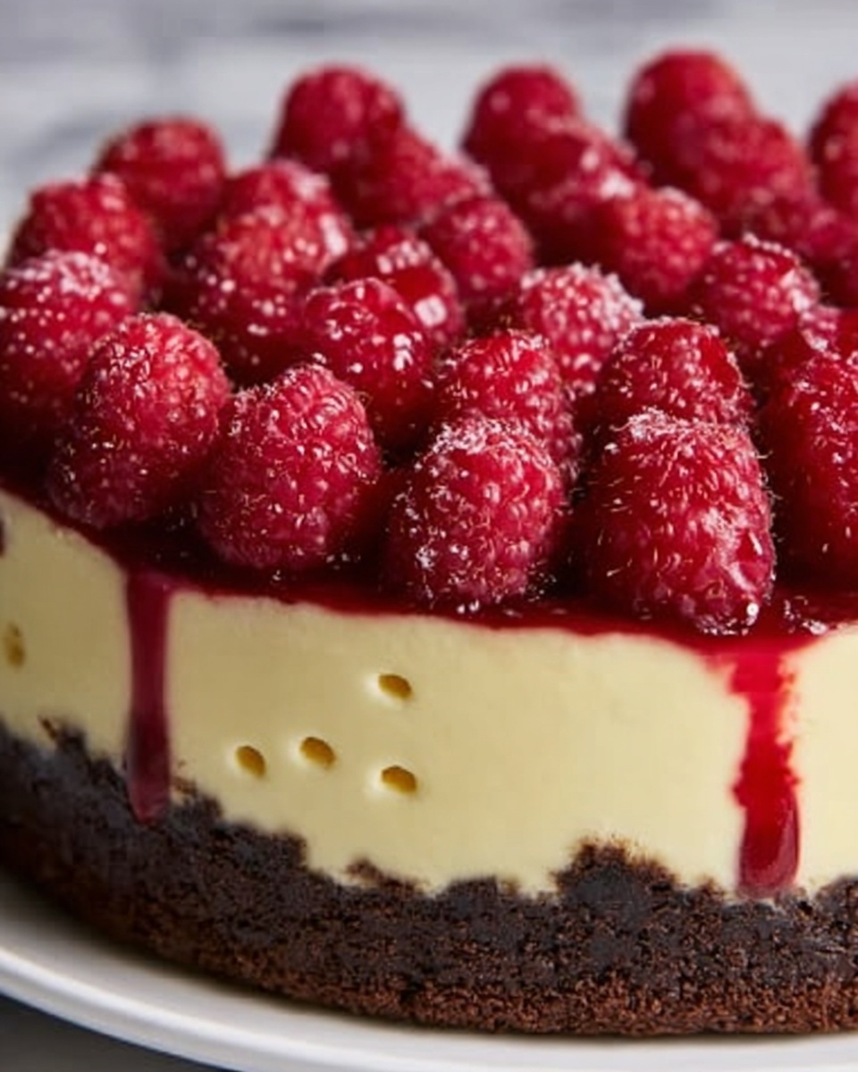White Chocolate Raspberry Cheesecake Recipe - Recipe Image