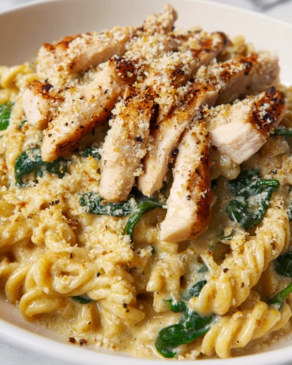Creamy Parmesan Chicken Pasta Recipe - Recipe Image