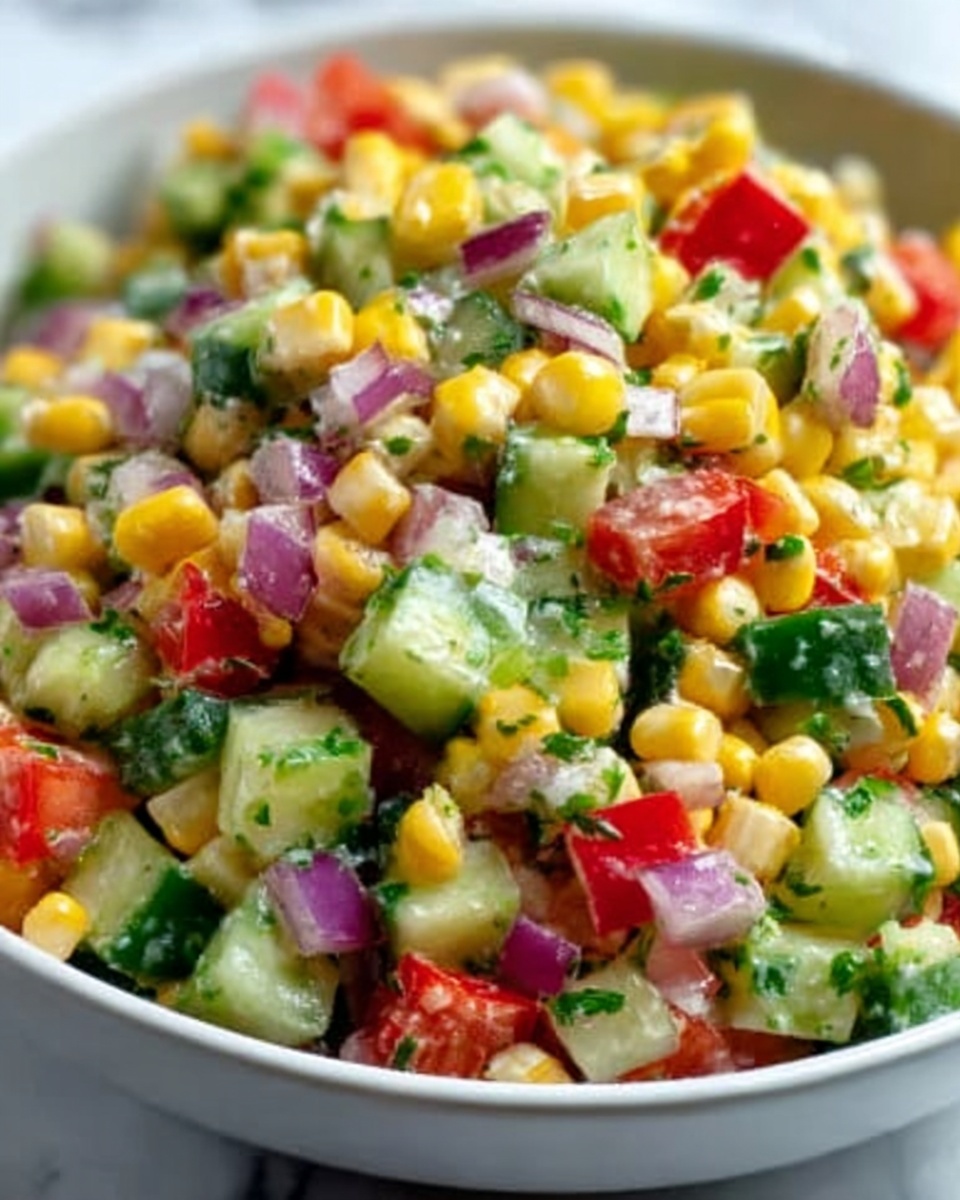 Corn Salad with Lime and Fresh Vegetables Recipe - Recipe Image