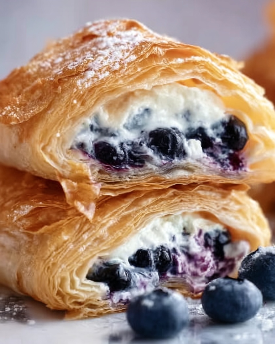 Blueberry Cream Cheese Puff Pastry Recipe - Recipe Image