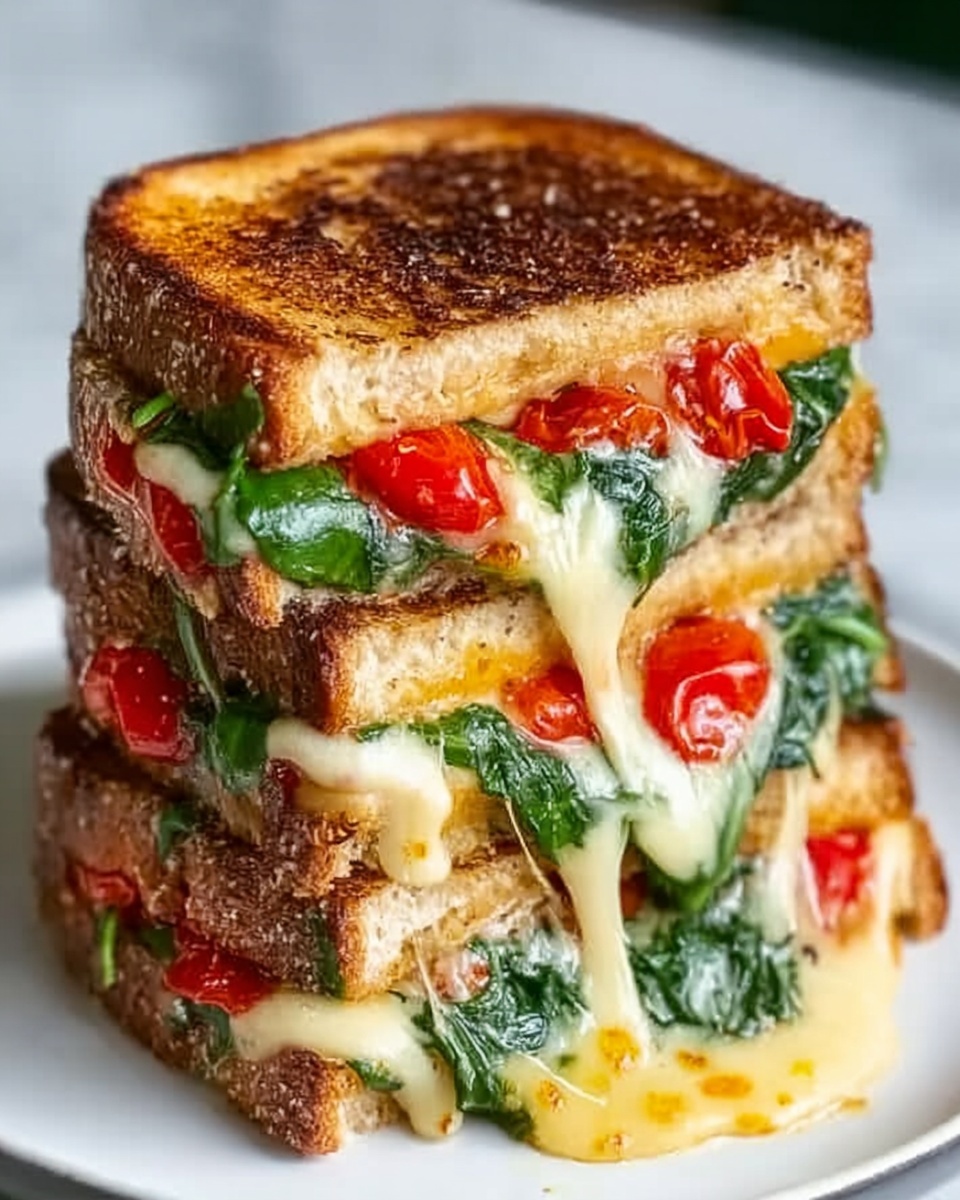 Mediterranean Spinach Grilled Cheese Recipe - Recipe Image