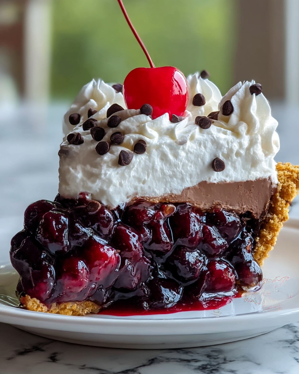 Chocolate Cherry Cream Pie: A Decadent Dessert Recipe - Recipe Image