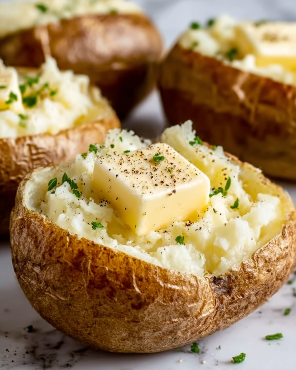 Crispy Baked Potatoes with Toppings Recipe - Recipe Image
