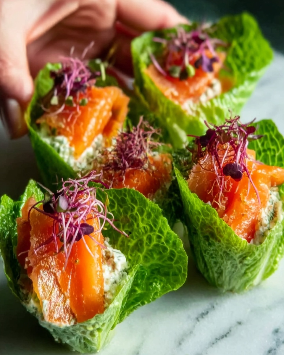 Smoky Salmon Caesar Lettuce Wraps Recipe - Recipe Image