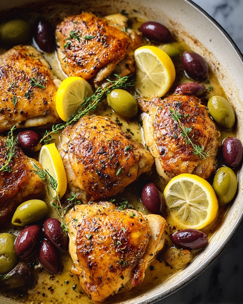 Easy Mediterranean Chicken with Lemons & Olives Recipe - Recipe Image