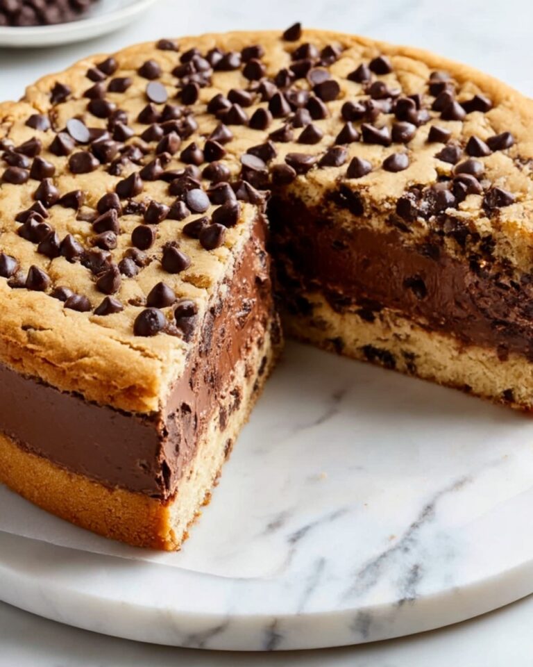 Nutella-Stuffed Chocolate Chip Cookie Pie Recipe