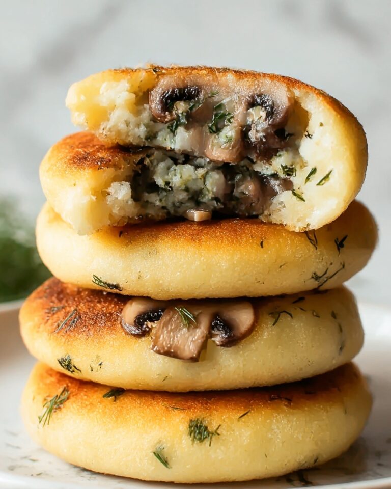 Mushroom Stuffed Potato Cakes Recipe