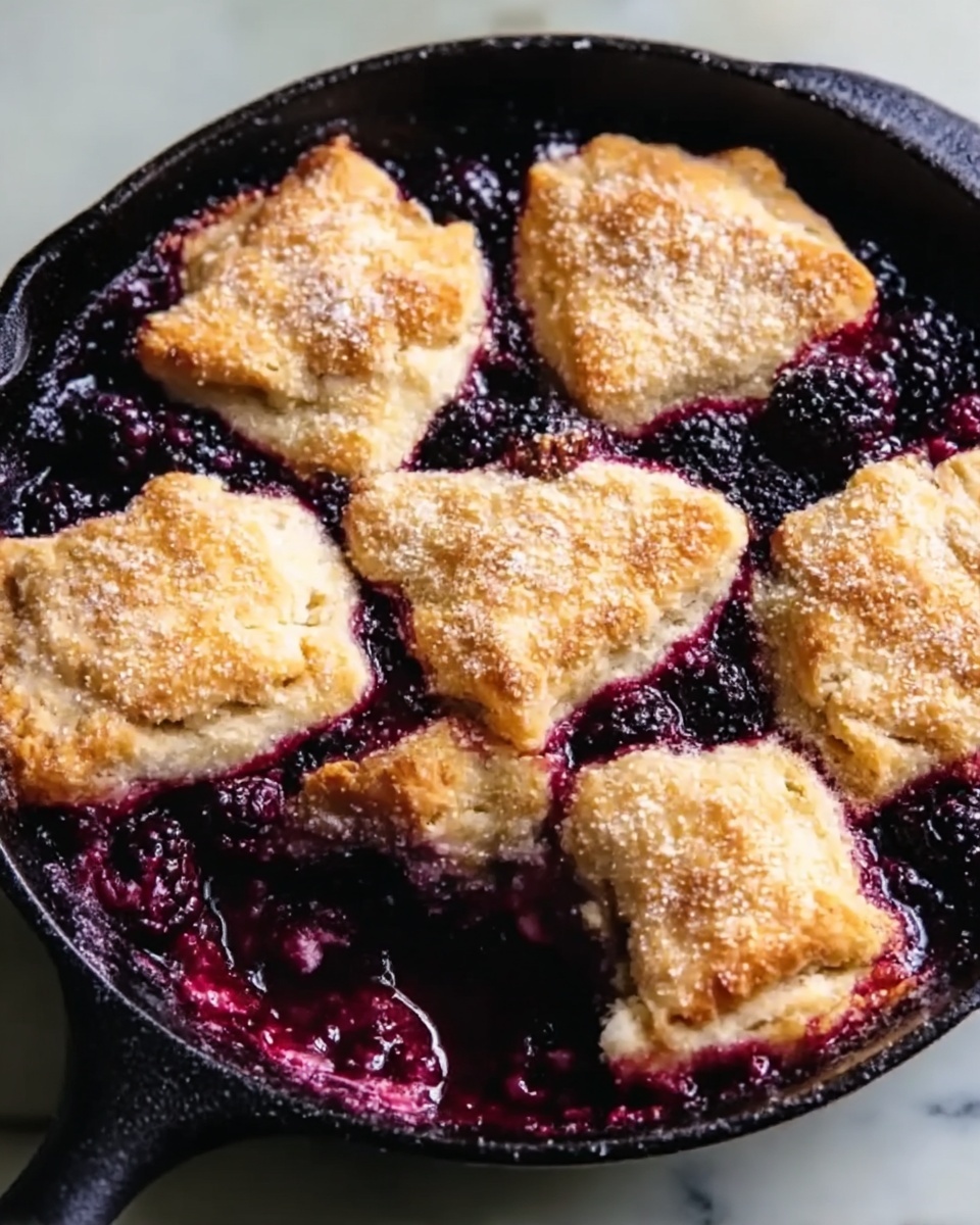Easy Skillet Blackberry Cobbler Recipe - Recipe Image