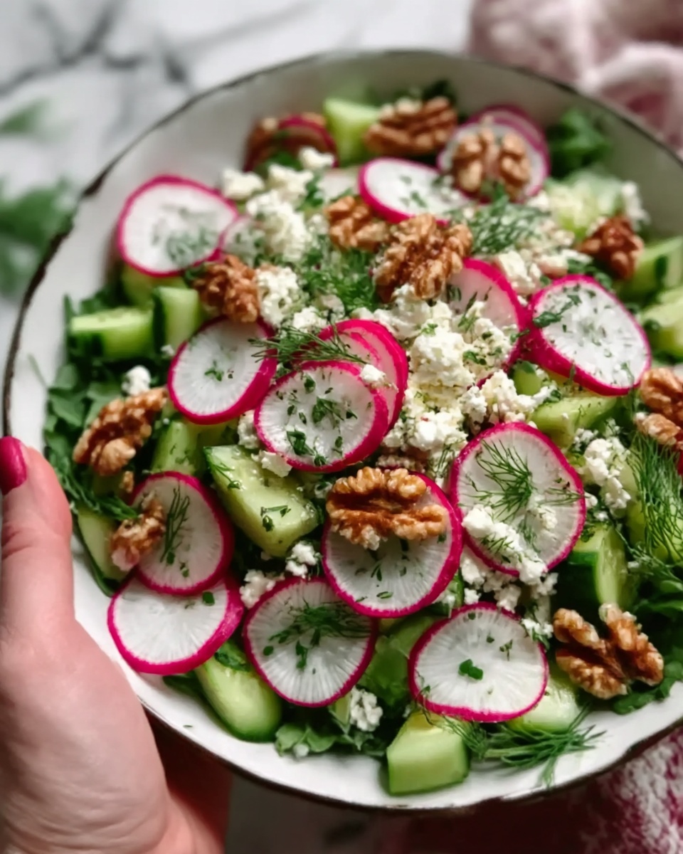 Herb and Radish Salad with Feta and Walnuts Recipe - Recipe Image
