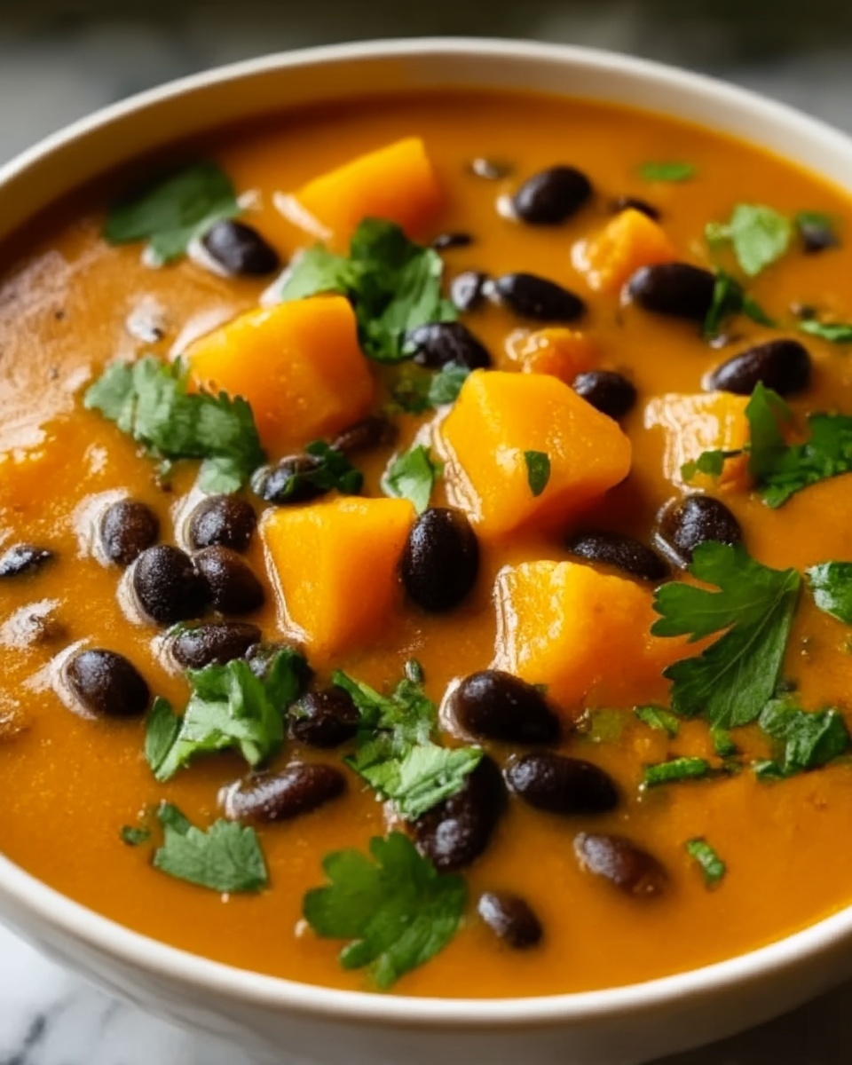 Black Bean Pumpkin and Butternut Squash Soup with Cream Cheese Recipe - Recipe Image