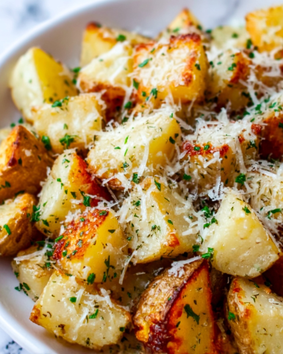 Parmesan Garlic Roasted Potatoes Recipe - Recipe Image