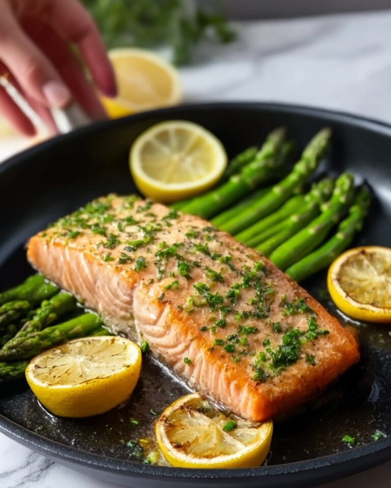 Sheet-Pan Garlic Butter Salmon & Asparagus Recipe