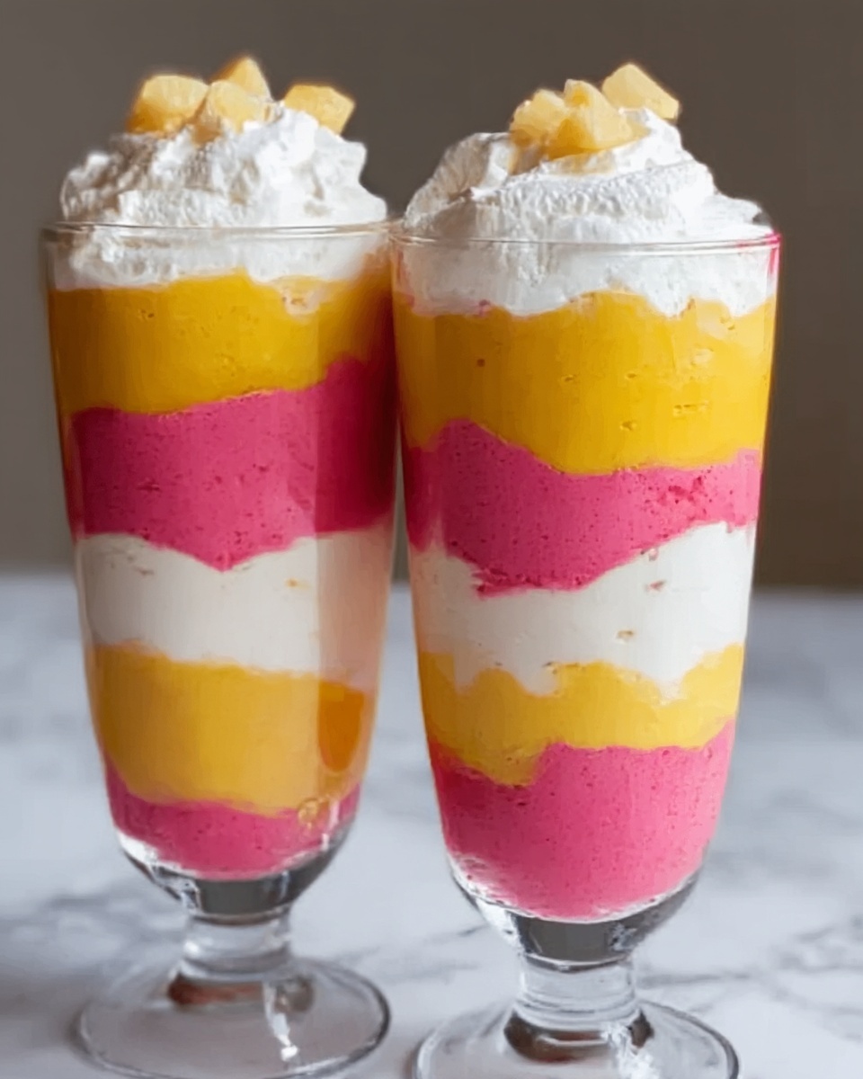 Layered Raspberry and Mango Sundae Recipe - Recipe Image