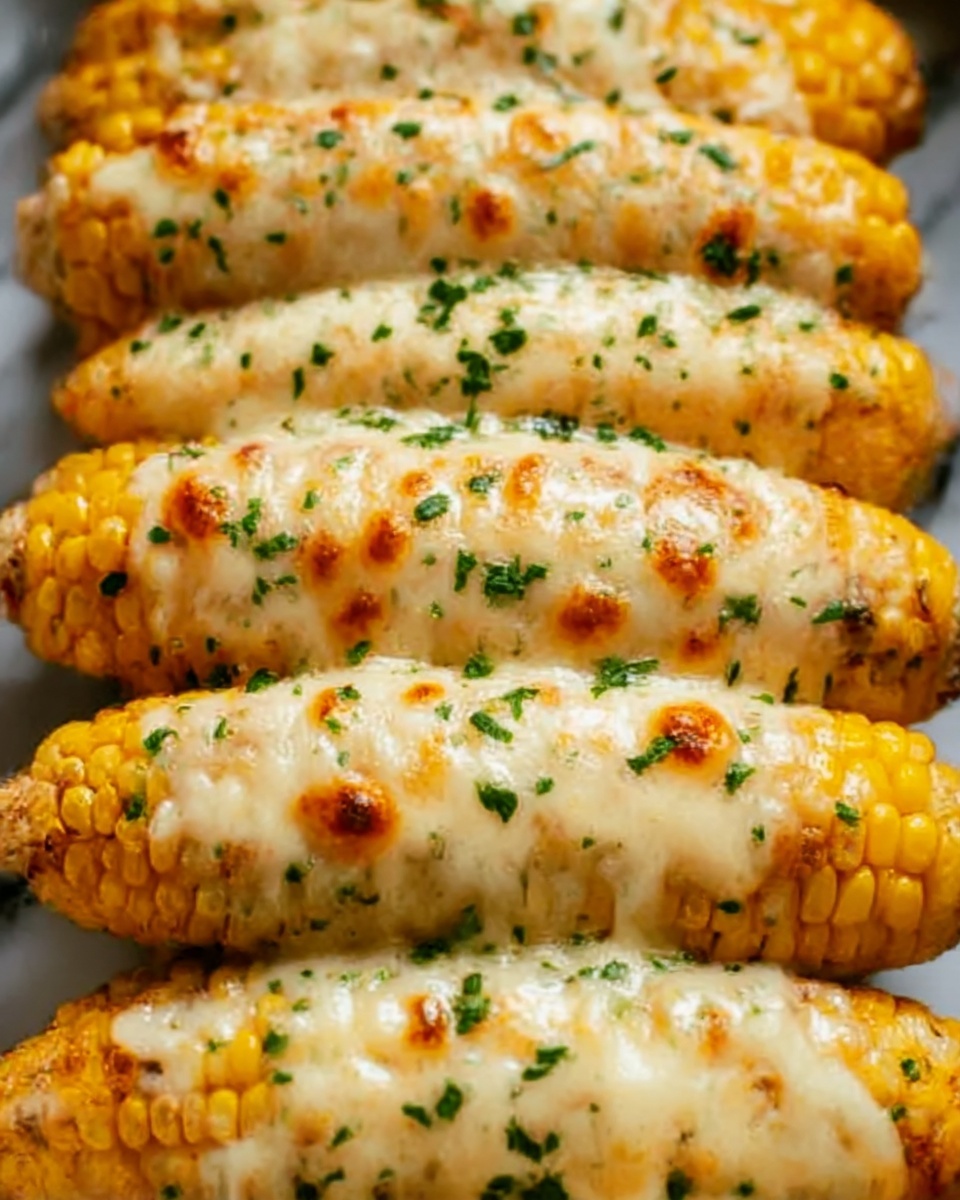 Best Cheesy Garlic Butter Corn on the Cob Recipe - Recipe Image
