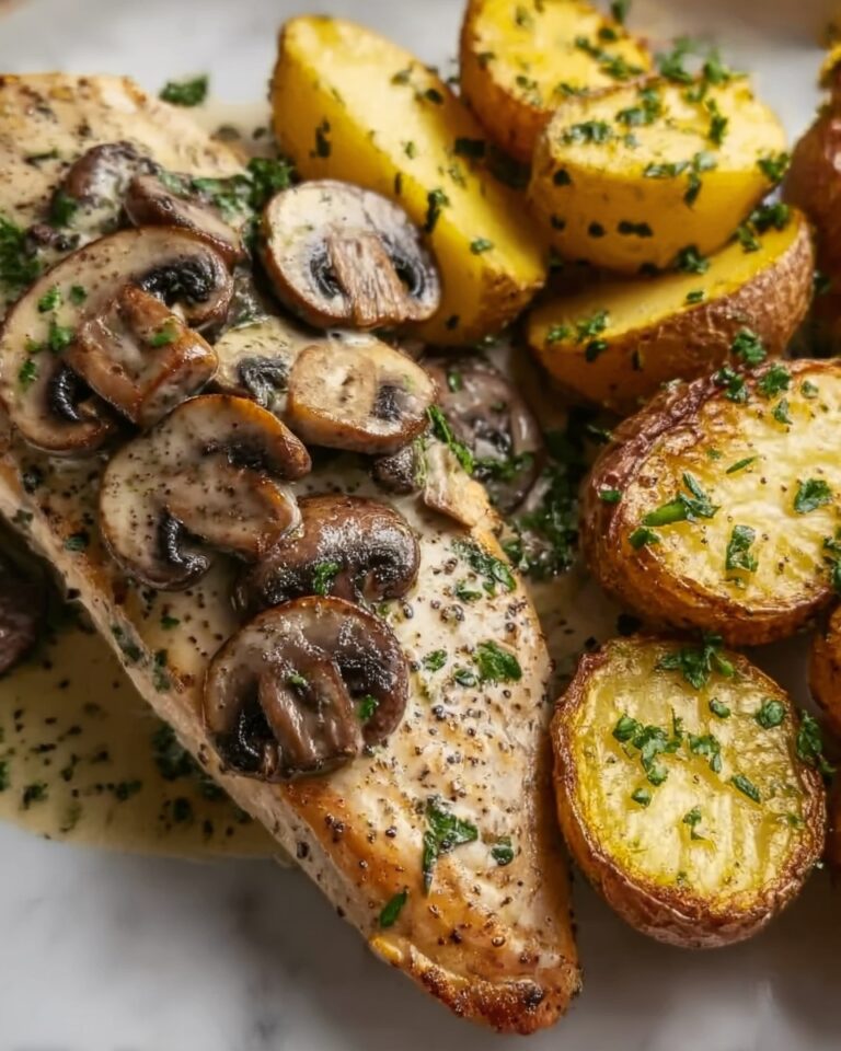 Greek Garlic Chicken with Roasted Potatoes Recipe