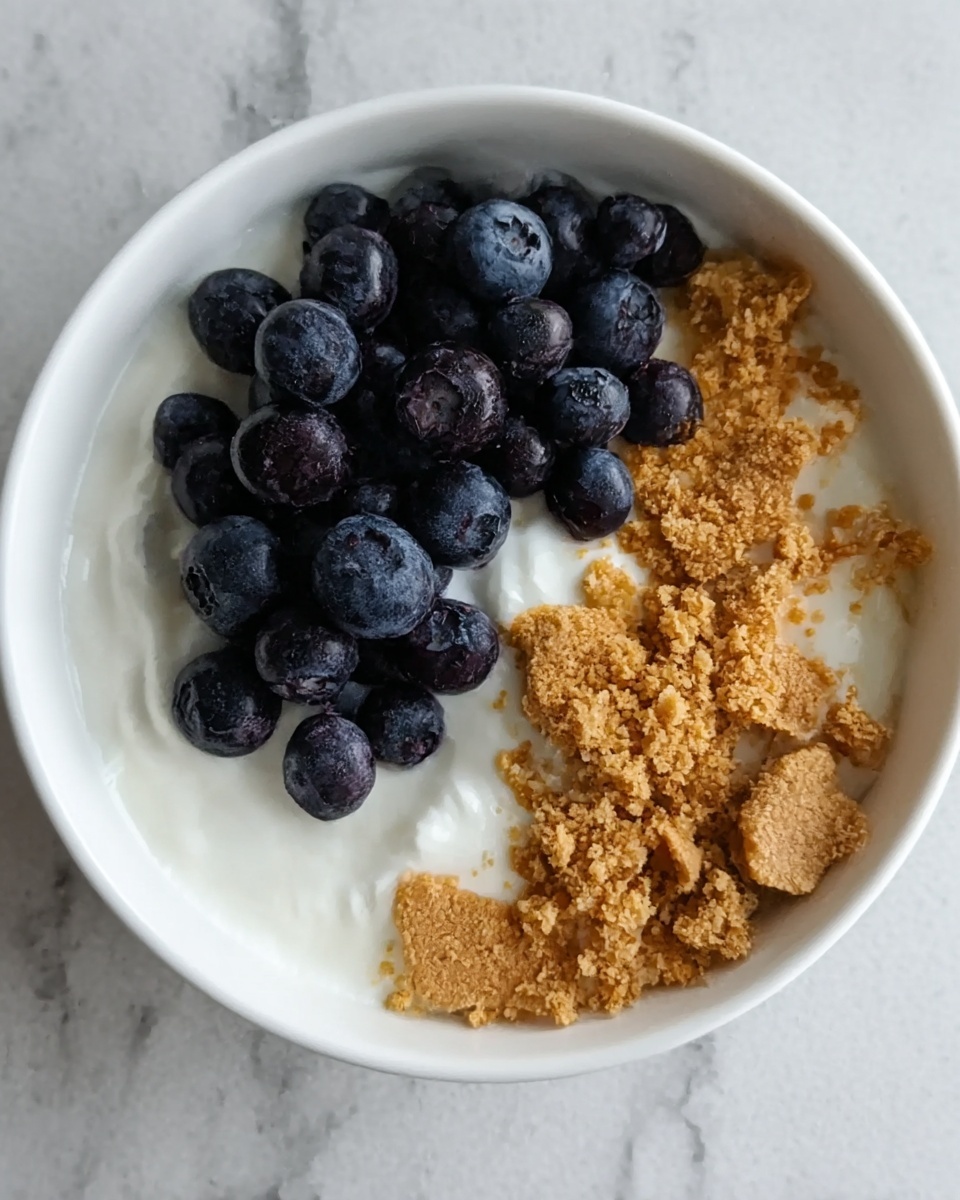 High-Protein Blueberry Cheesecake Bowl (Single Serve!) Recipe - Recipe Image