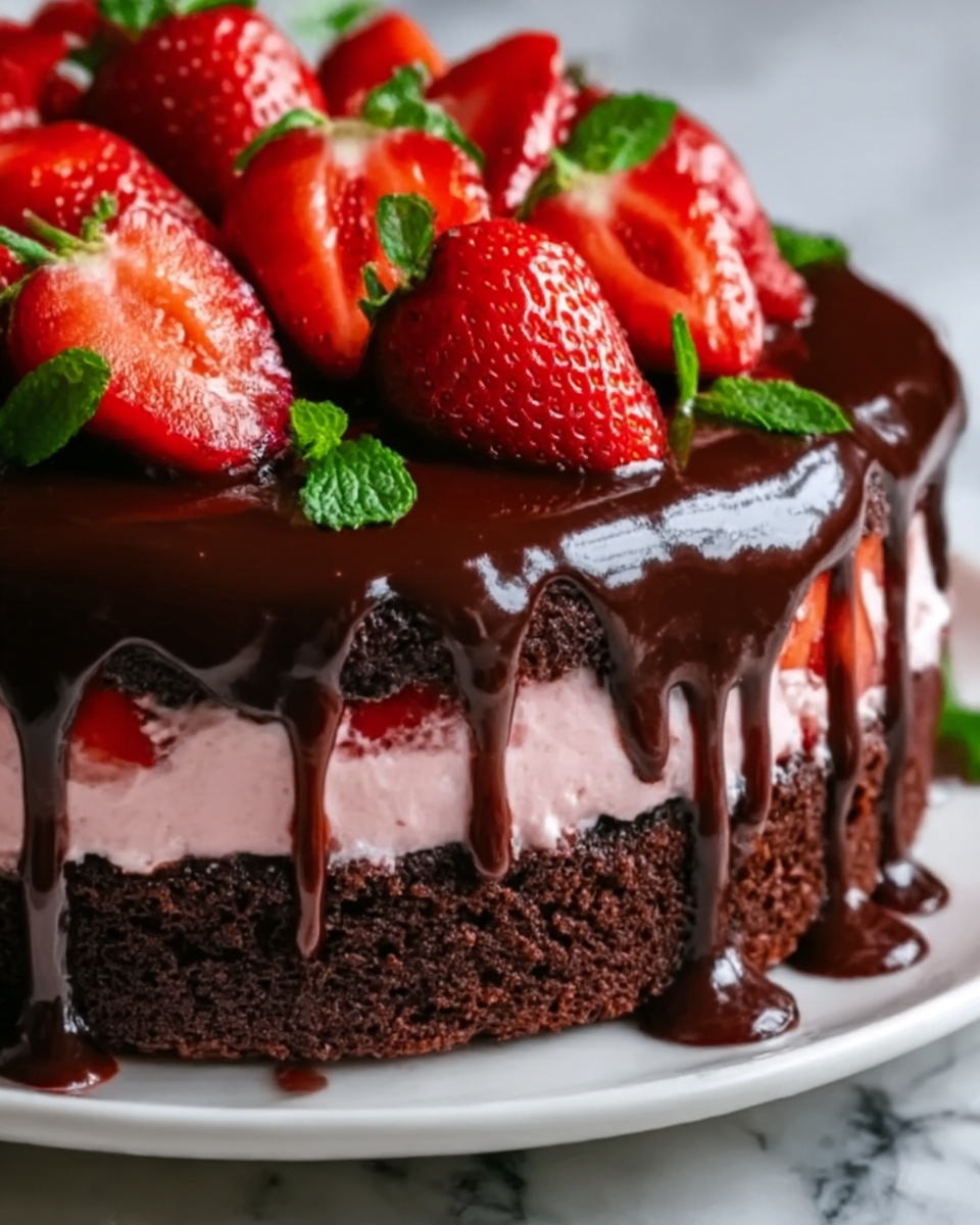 Chocolate Strawberry Cheesecake Recipe - Recipe Image