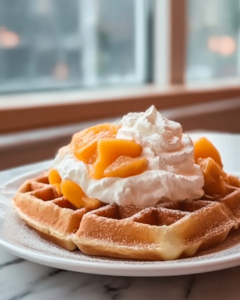Fluffy Peach Waffles Recipe