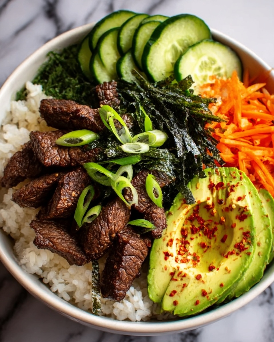 Korean BBQ Beef Rice Stack Recipe - Recipe Image