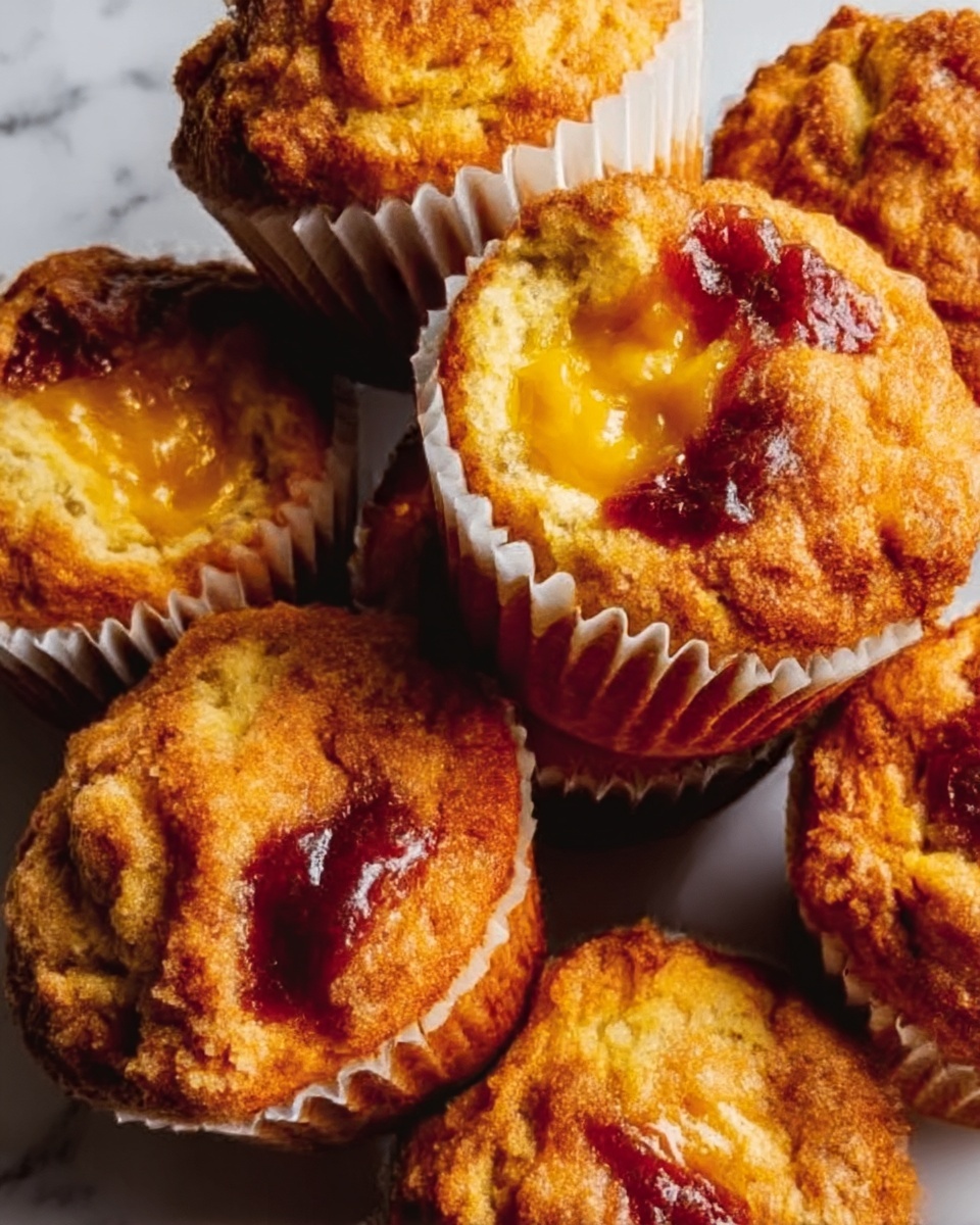 Jumbo Caramel Peach Cobbler Muffins Recipe - Recipe Image