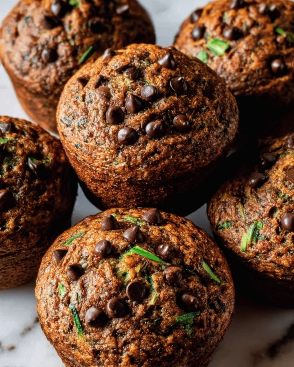 Blender Chocolate Chip Zucchini Oatmeal Muffins Recipe - Recipe Image