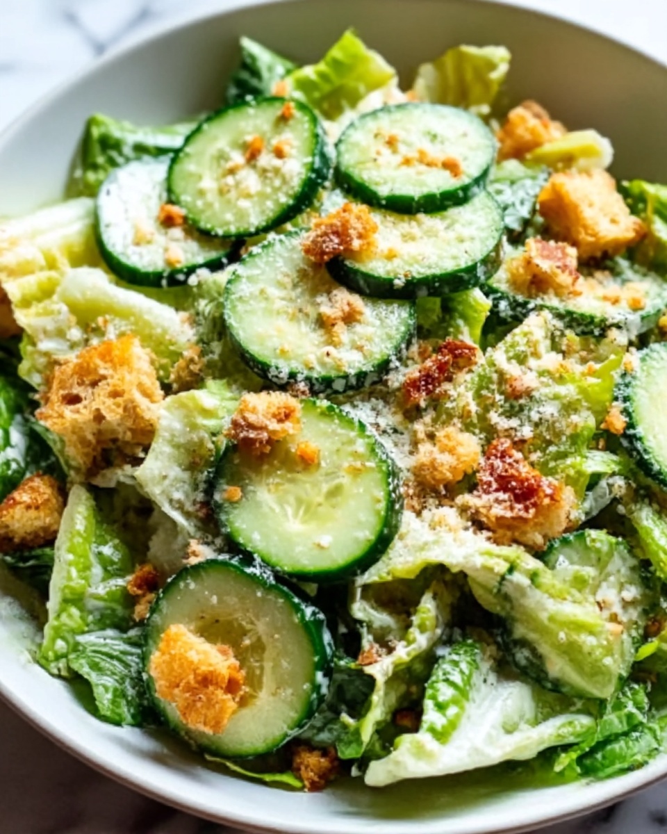 Cucumber Caesar Salad Recipe - Recipe Image