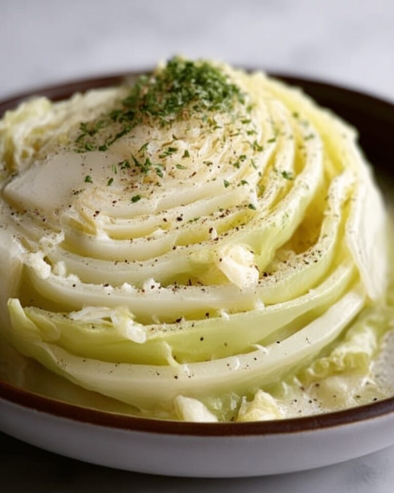 Creamy Slow Cooker Garlic Parmesan Cabbage Recipe