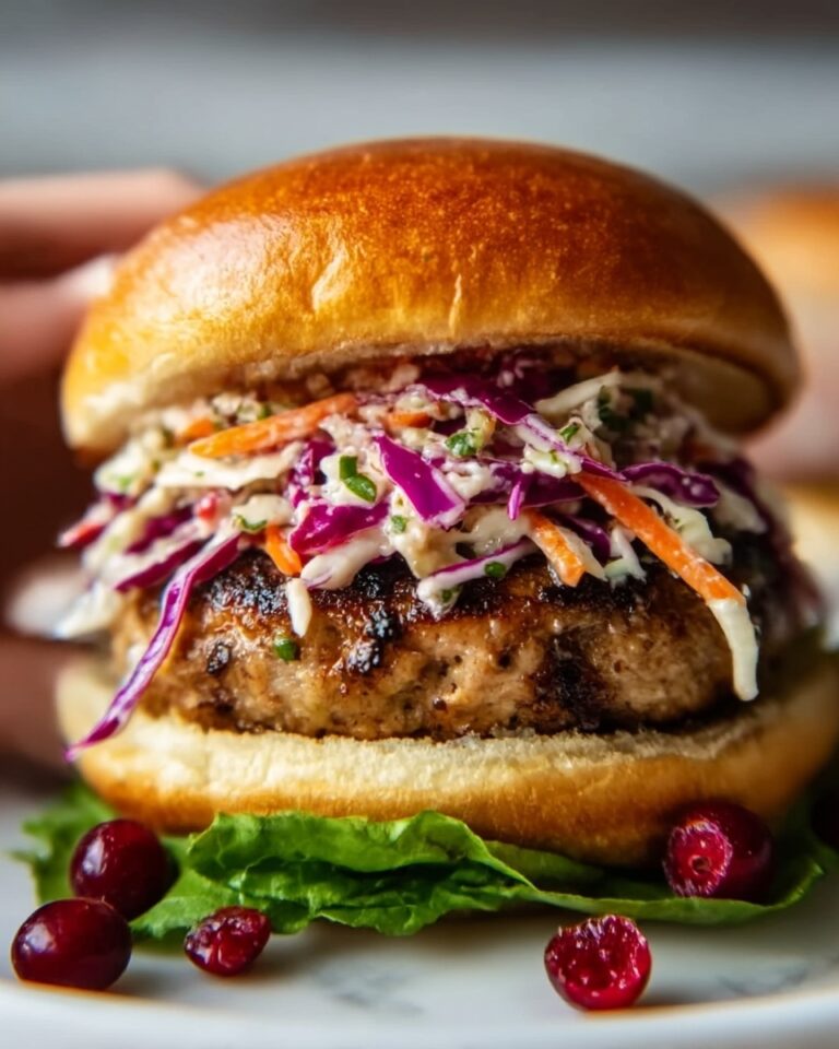 Turkey Sliders with Cranberry Slaw Recipe