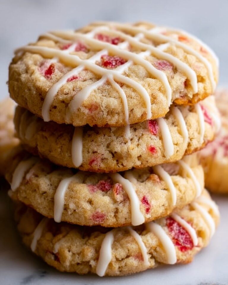 Strawberry Iced Oatmeal Cookies Recipe