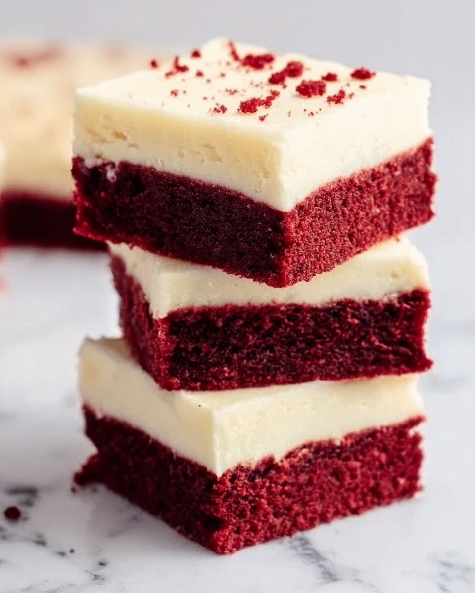 Decadent Red Velvet Brownies with Cream Cheese Frosting Recipe - Recipe Image